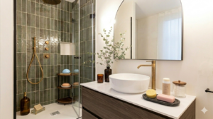 salle de bain avec produit solide